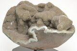 Sparkling Druzy Quartz Geode With Metal Stand #209003-3
